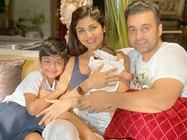 Shilpa Shetty, Raj Kundra, Viaan Raj Kundra, and Samisha Shetty (Image courtesy: Instagram)