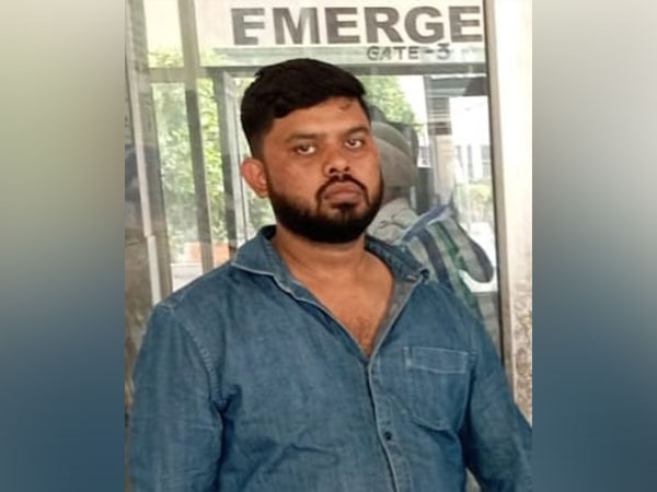 One of the accused arrested by Delhi Police in Ludhiana case of extortion calls (Photo/ANI)