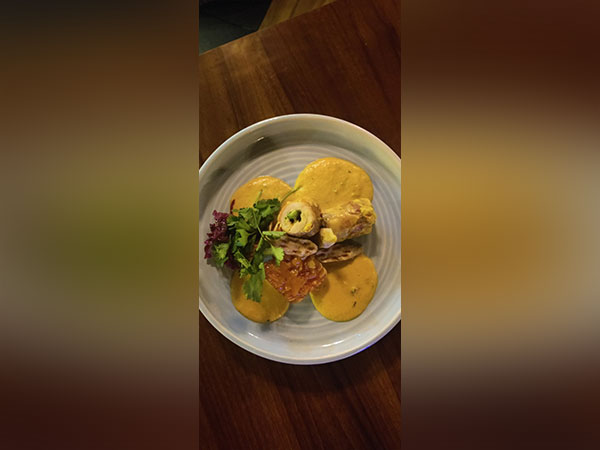 Potato milk thickened Kasundi on slow-cooked potatoes (Image credit: Nishant Choubey)