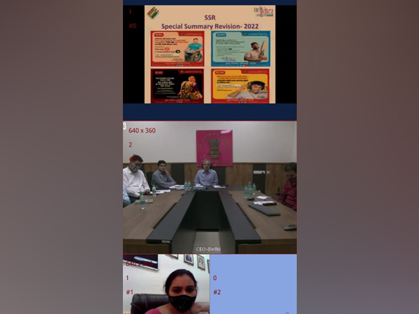 Delhi Chief Electoral Officer Dr Ranbir Singh interacts with college principals.