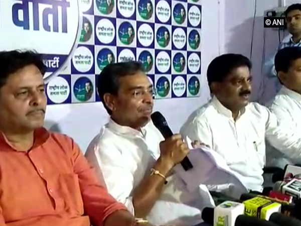RLSP chief Upendra Kushwaha addressing press conference at Patna on Sunday 
