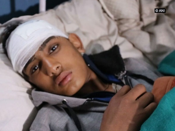 One of the four injured civilians in hospita in Uri, Jammu and Kashmir.