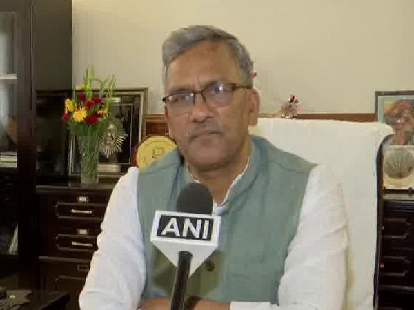 Uttarakhand Chief Minister Trivendra Singh Rawat speaking to ANI on Monday in Dehradun. Photo/ANI