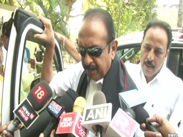 MDMK founder Vaiko talking to reporters on Friday. Photo/ANI