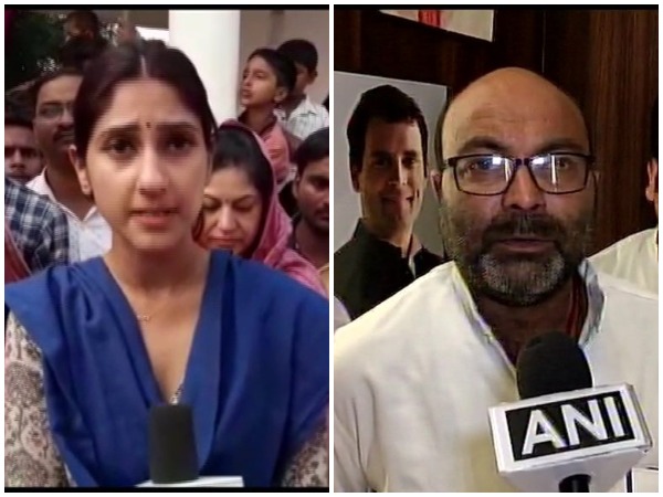 UP Congress MLA Aditi Singh and UP Congress chief Ajay Kumar Lallu speaking to ANI on Friday. 