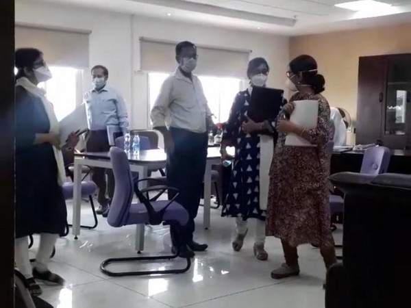 Union Health Ministry officials hold review meeting in Andhra Pradesh. Photo/ ANI