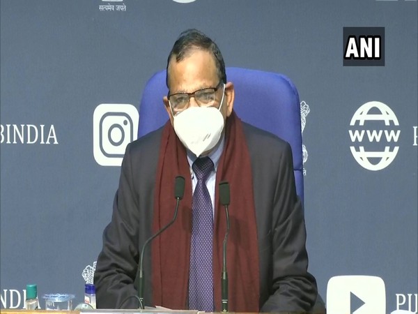 NITI Aayog member (health) Dr VK Paul addressing a press conference in New Delhi on Tuesday. Photo/ANI