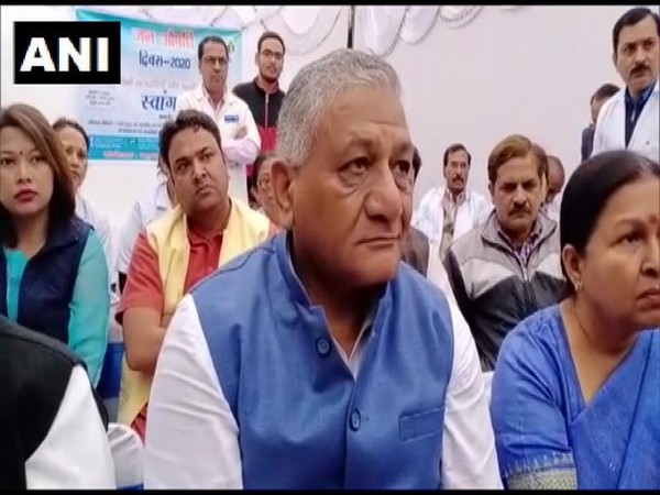 Union Minister VK Singh speaking to ANI on Saturday. Photo/ANI