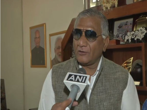 V K Singh, MoS, Ministry of Road Transport and Highways speaking to ANI in New Delhi on Friday. Photo/ANI