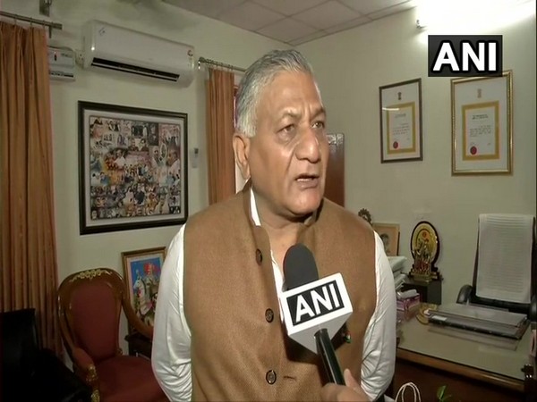 Union Minister Gen (retired) VK Singh speaking to ANI on Thursday.