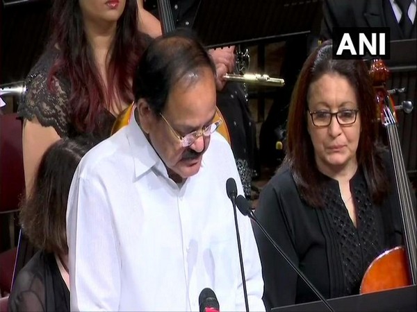 Vice President M Venkaiah Naidu addressing the music concert in Mumbai.