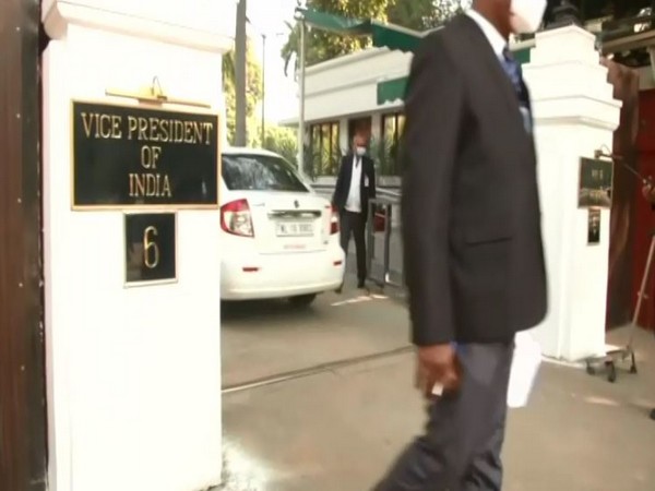 Visual of political leaders visiting M Venkaiah Naidu's residence for a meeting (Photo/ANI) 