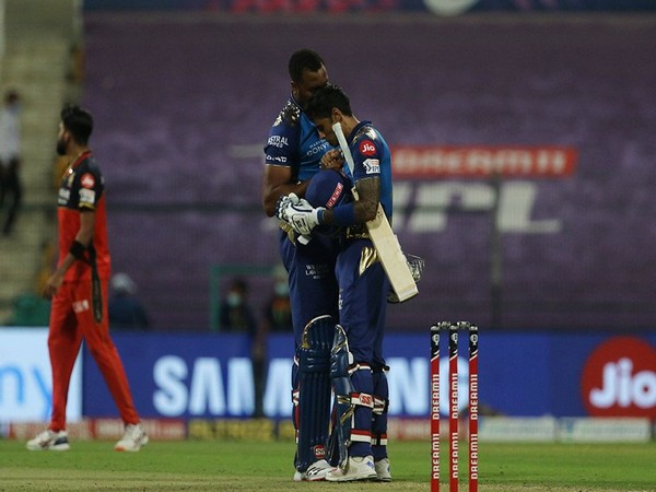Kieron Pollard with Suryakumar Yadav (Photo/ iplt20.com)