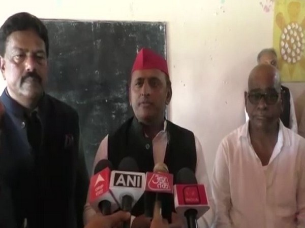 Samajwadi Party chief Akhilesh Yadav in Sitapur (Photo/ANI)