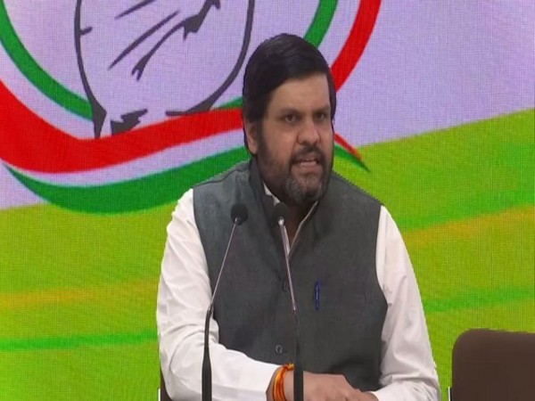 Congress leader Gourav Vallabh speaking to reporters in New Delhi on Friday. [Photo/ANI]