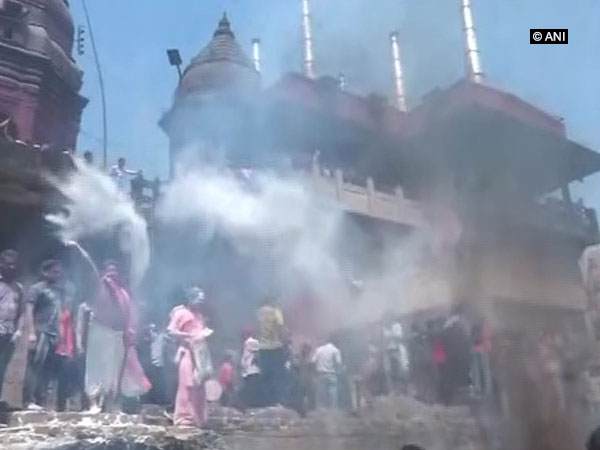 Holi celebration with ashes of the dead, in Varanasi 
