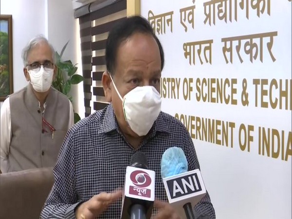Union Health Minister Harsh Vardhan speaking to reporters in New Delhi on Thursday. Photo/ANI