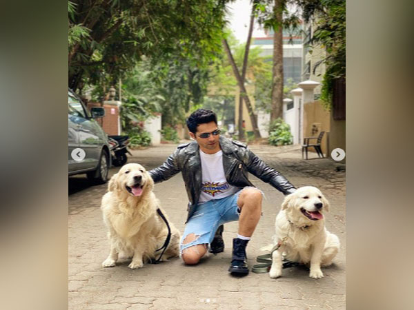Actor Varun Dhawan with his pets (Photo Courtesy: Instagram)