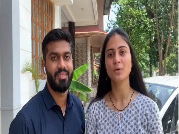 Eric and Merlin, newly married couple donated 50 beds to COVID-19 care centre in Vasai, Maharashtra. (Photo/ANI)