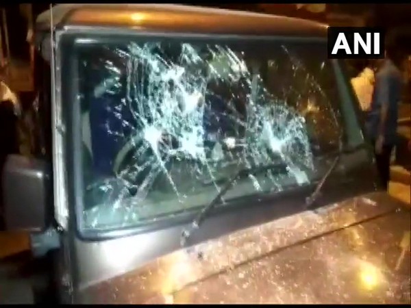 Visuals of the attacked vehicle in North 24 Parganas, West Bengal.