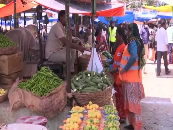 Visual from the vegetable market in Hyderbad.