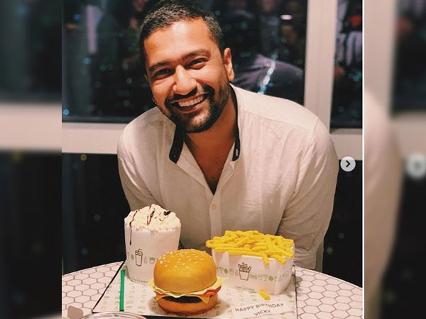 Vicky Kaushal with his birthday cake, Image courtesy: Instagram