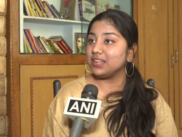 Vidhi Shah speaking to ANI in Hyderabad, Telangana. (Photo/ANI)