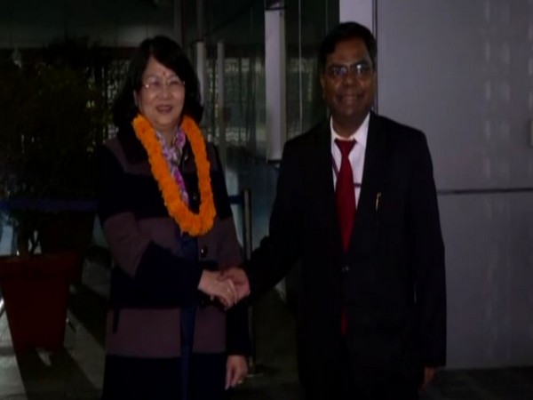 Vice President of Vietnam, Dang Thi Ngoc Thinh arrived in India on her three day visit. Photo/ANI