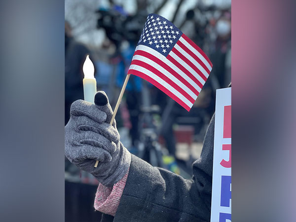 Candlelight vigil at Capitol Hill to mark the anniversary of January 6 attack. (ANI)