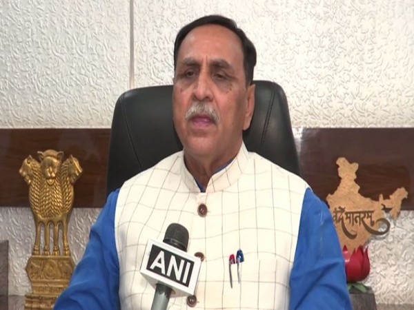 Gujarat Chief Minister Vijay Rupani speaking to ANI on Saturday. Photo/ANI
