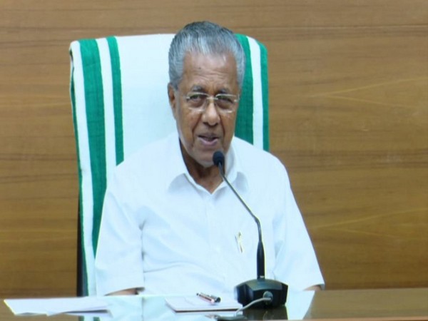 Kerala Chief Minister Pinarayi Vijayan speaking to reporters in Thiruvananthapuram on Saturday. Photo/ANI