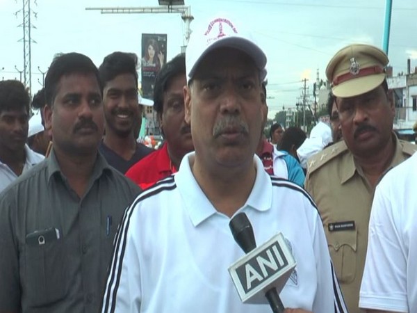Police Commssioner D Tirumala Rao speaking to ANI at the event on Sunday. Photo/ANI