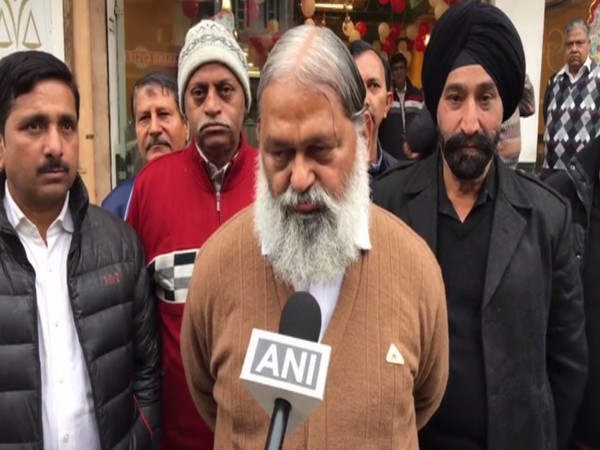 Haryana Minister Anil Vij talking to ANI on Wednesday. Photo/ANI