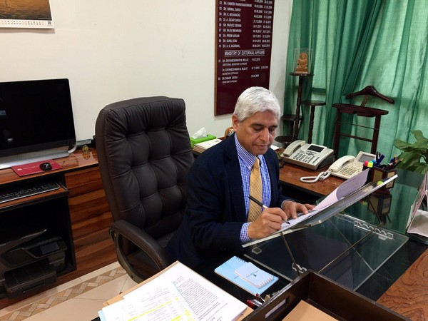 Vikas Swarup in New Delhi (Picture Credits: Vikas Swarup/Twitter)