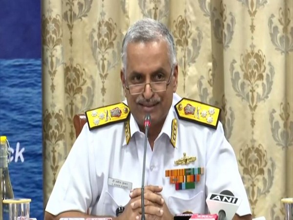 Vice Admiral G Ashok Kumar addresses media in New Delhi on Tuesday [Photo/ANI]