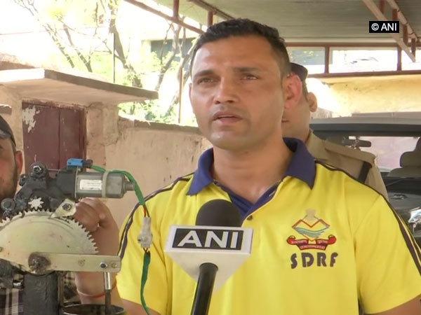 SDRF Constable Vikram speaking to ANI in Dehradun, Uttarakhand. Photo/ANI