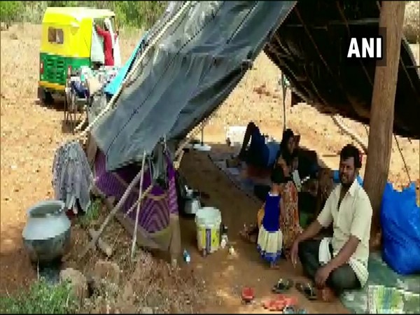 Villagers living in fields (photo/ANI)