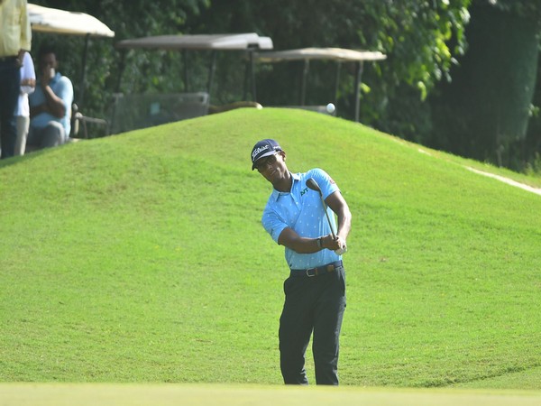 Golfer Viraj Madappa in action during Round-5 (Image: PGTI media)