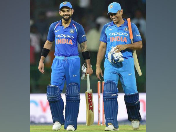 India skipper Virat Kohli (left) with MS Dhoni (right) (Photo/ Virat Kohli Twitter)