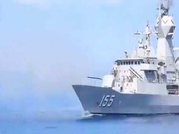 Malabar 20 naval exercise underway in Bay of Bengal on Friday. photo/ANI