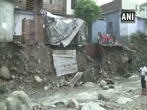 Visual from Haldwani where houses got destroyed due to heavy rains. Photo/ANI