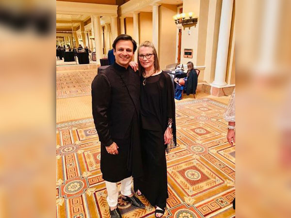 Vivek Oberoi and Maud Adams, Picture courtesy: Instagram