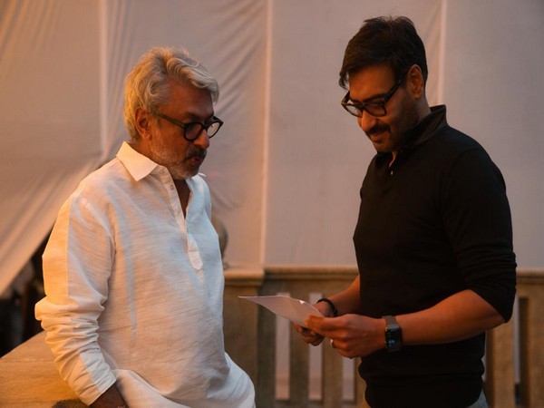 Ajay Devgn and Sanjay Leela Bhansali on the sets of 'Gangubai Kathiawadi'