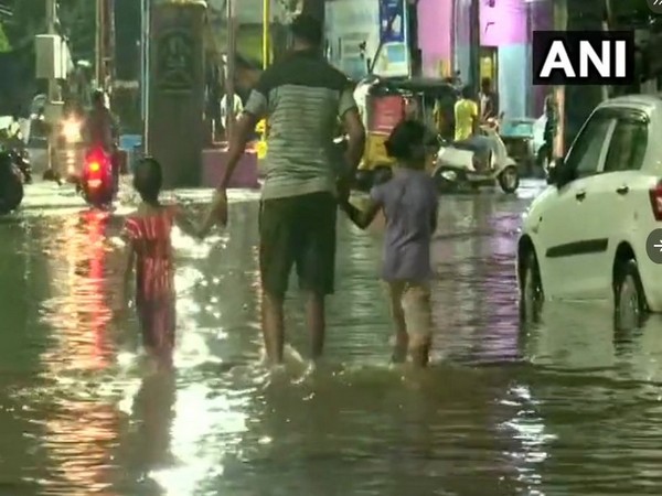 Visuals from Hyderabad after waterlogging (Photo/ANI)