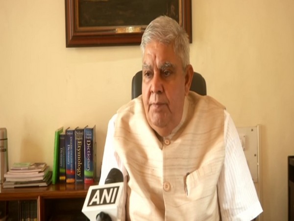 West Bengal Governor Jagdeep Dhankar talking to ANI on Wednesday in Kolkata. Photo/ANI