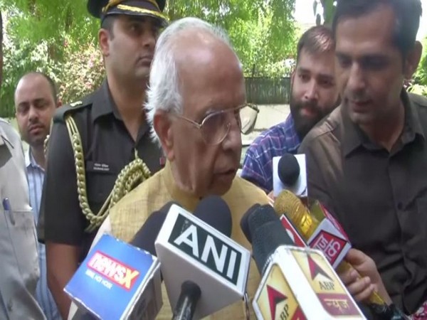 West Bengal Governor Keshari Nath Tripathi speaking to reporters in New Delhi on Monday.