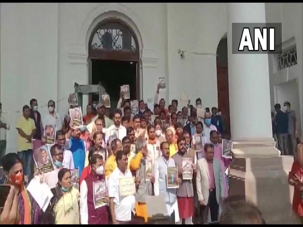 Visuals outside West Bengal Assembly (Photo/ ANI)