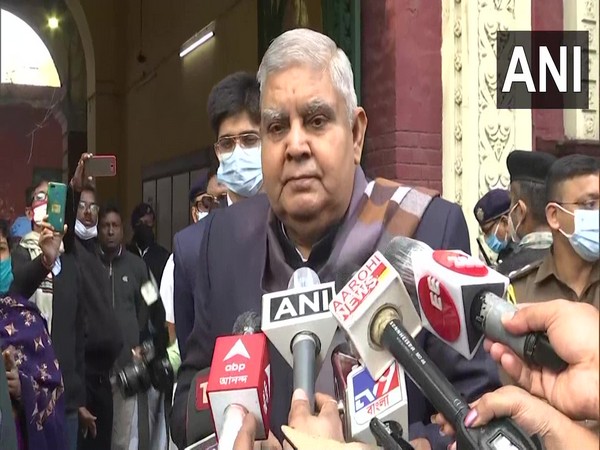 West Bengal Governor Jagdeep Dhankhar speaking to media (Photo/ANI)