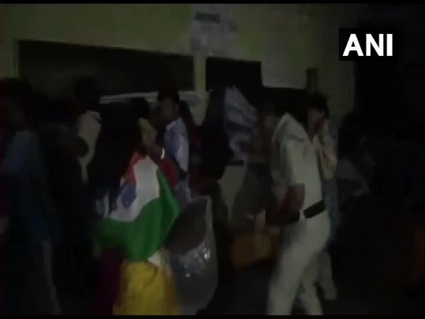 Visuals from the incident in which the para teachers were baton charged in Kalyani, West Bengal. (File Photo/ANI)