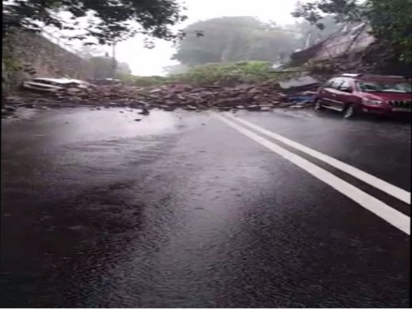 The picture of the site where the wall collapsed due to rain. Photo/ANI